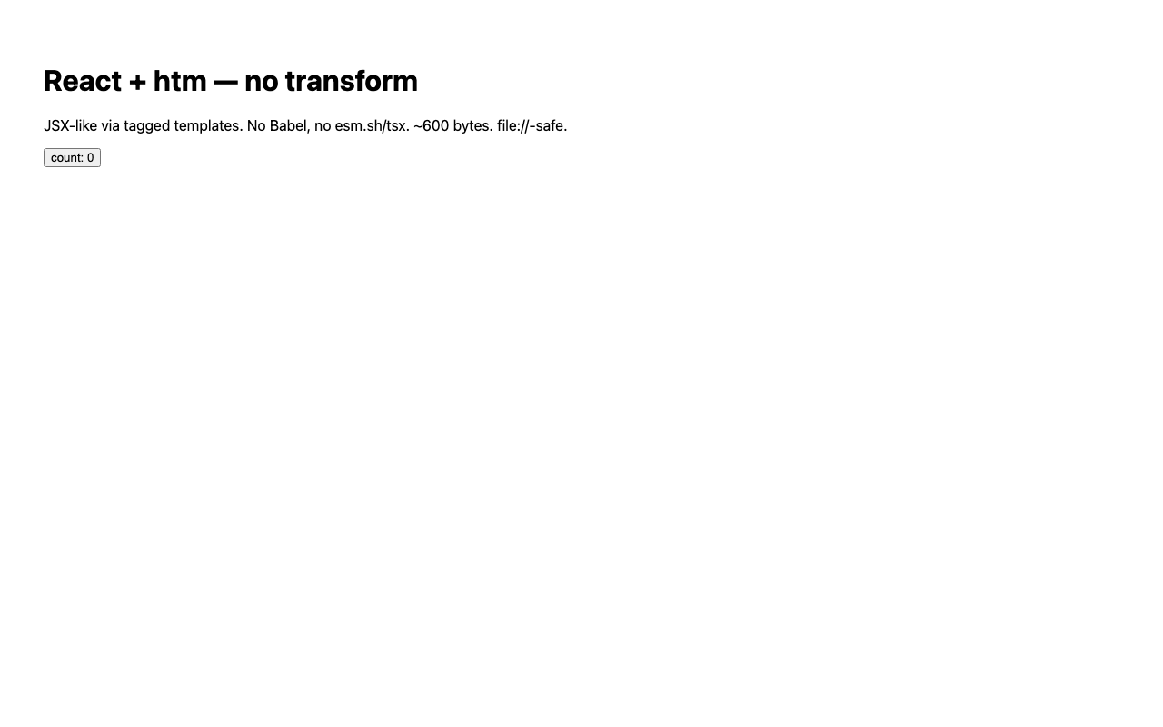 react-htm