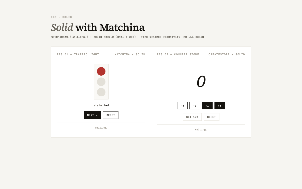 matchina + Solid